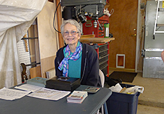 One of our dedicated cashiers